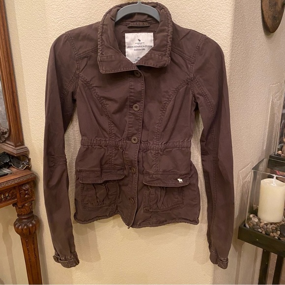 ABERCROMBIE & FITCH Girls Kids Brown Jacket Size Medium